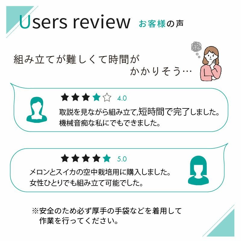 【ケース売り】【送料無料】空中栽培つる棚セット4セット入り【家庭菜園キュウリゴーヤエンドウ小玉スイカ小型カボチャ空中栽培園芸支柱用品キット野菜作り】