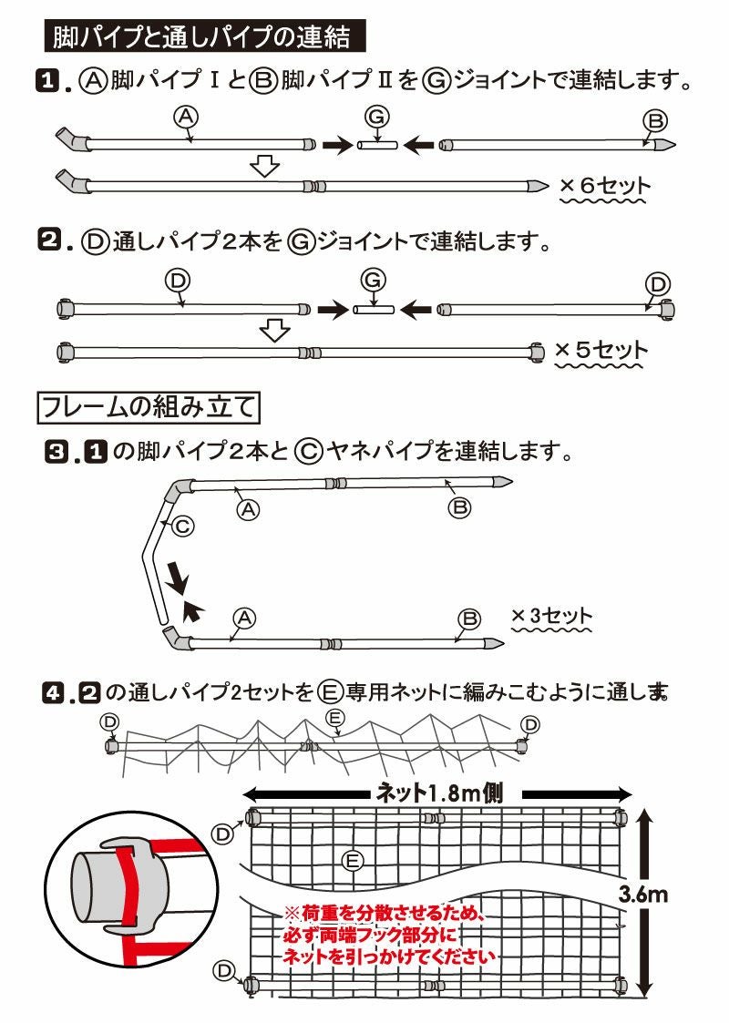 【ケース売り】【送料無料】空中栽培つる棚セット4セット入り【家庭菜園キュウリゴーヤエンドウ小玉スイカ小型カボチャ空中栽培園芸支柱用品キット野菜作り】
