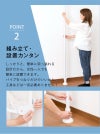 伸縮式 つっぱりランドリーセット 高さ2.2m-2.7m 幅1.5m-2.5m 室内干し 突っ張り棒 室内干しスタンド  つっぱり 洗濯物 伸縮式 つっぱり棒 突っ張り棒 洗濯干し 部屋干し つっぱり 室内物干し ハンガーラック ポールハンガー 送料無料 daim 白