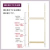 ストローランドつっぱりシェルフセット全3色☆幅90cm×高さ2.2m～2.7m【突っ張り棚つっぱり棚つっぱりラックおしゃれ突っ張り棚本棚diyラックパーテーションシェルフ収納ランドリーラックハンガーラックランドリー収納】