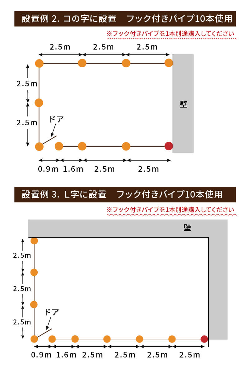 ドア付 ドッグランセット 高さ140cm 長さ20m