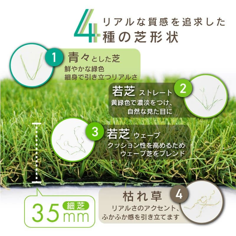 daim リアル人工芝 + エアスルーパネル ベランダ 緑化セット 細芝 10平方m相当