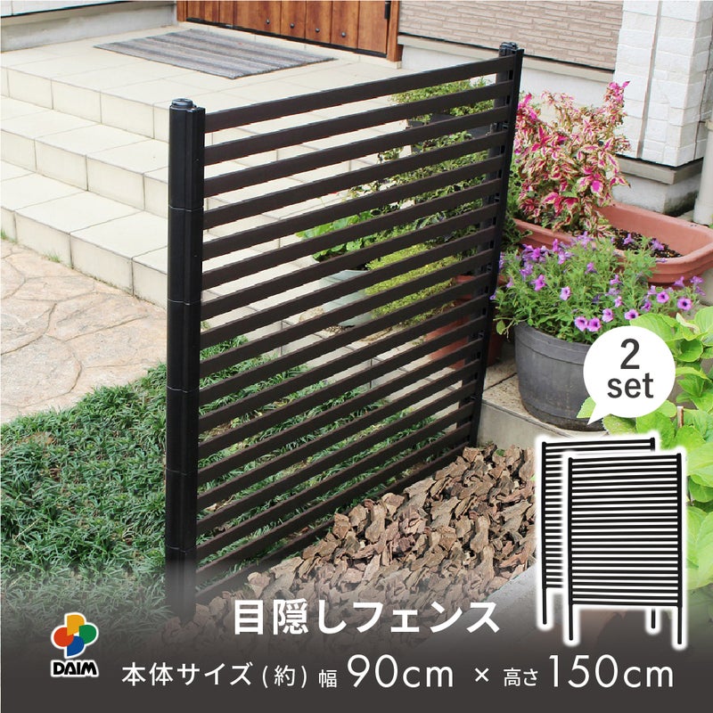 目隠しフェンス 幅90×高さ150cm 2セット