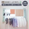【ECオリジナル】【送料無料】daim 窓枠用つっぱりランドリーセット Sサイズ 高さ95cm～165cm 幅1.1m～1.9m伸縮式  【突っ張り つっぱり棒 突っ張り棒 つっぱり 室内 物干し 洗濯竿 ハンガーラック 】