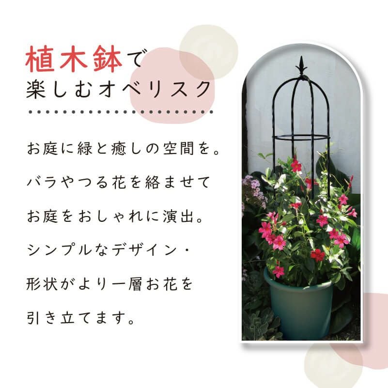 daim スモールオベリスク 直径21cm×高さ120cm【園芸 支柱 竹 ガーデニング 家庭菜園 かぼちゃ 用品】