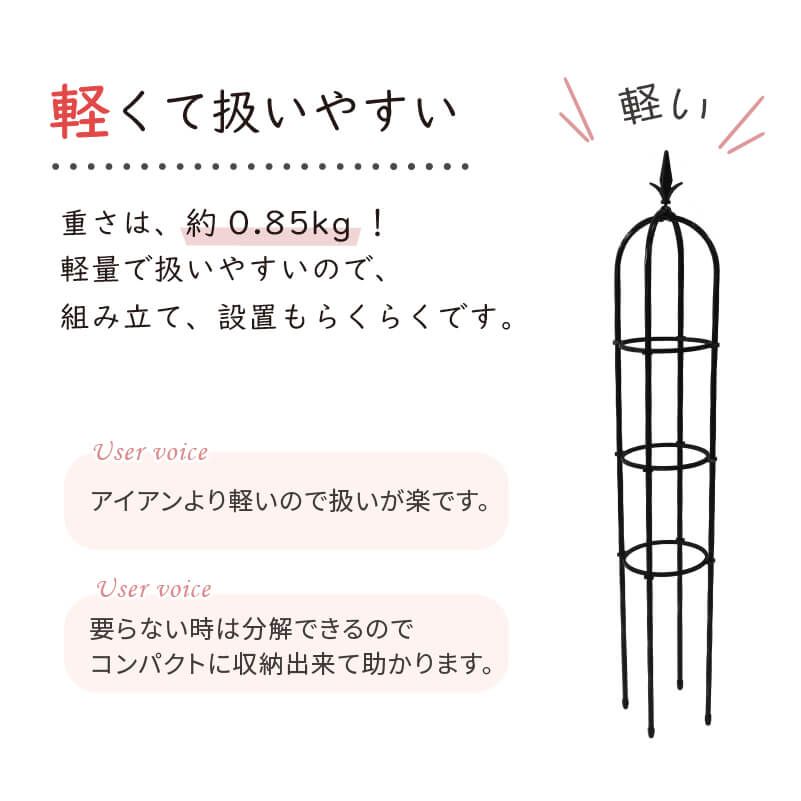 daim スモールオベリスク 直径21cm×高さ120cm【園芸 支柱 竹 ガーデニング 家庭菜園 かぼちゃ 用品】