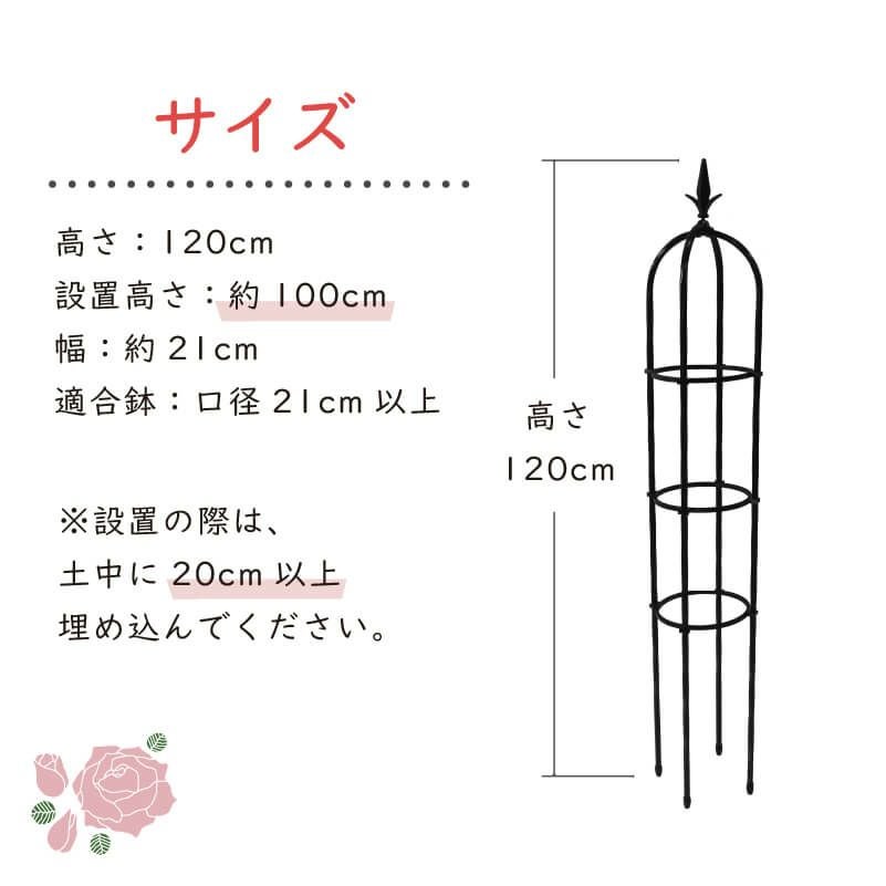daim スモールオベリスク 直径21cm×高さ120cm【園芸 支柱 竹 ガーデニング 家庭菜園 かぼちゃ 用品】