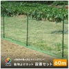 動物よけネット設置セット90cm×10m【ドッグランフェンス家庭菜園園芸動物忌避用品猫犬除け避け】