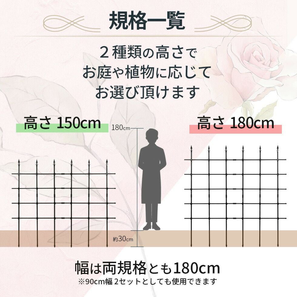 組み立てかんたんローズフェンス 