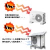 エアコン 室外機 日よけ シート 固定用バンド付