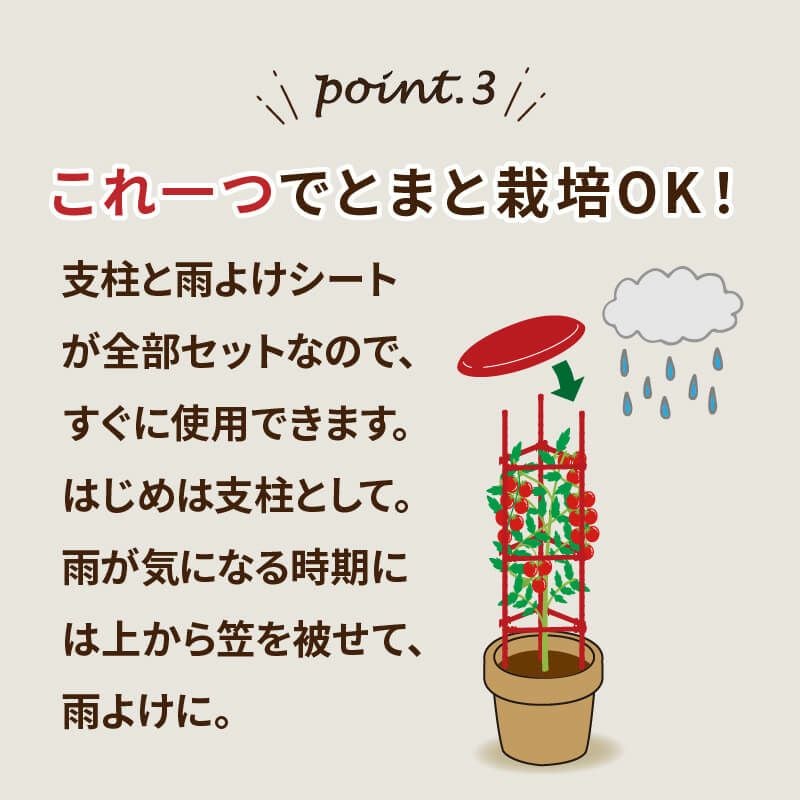 daim とまとの雨やどり 直径40cm×高さ150cm トマト とまと 雨よけ 雨除け プランター 透明シート セット 雨除けシート 風よけ 風除け 鳥よけ