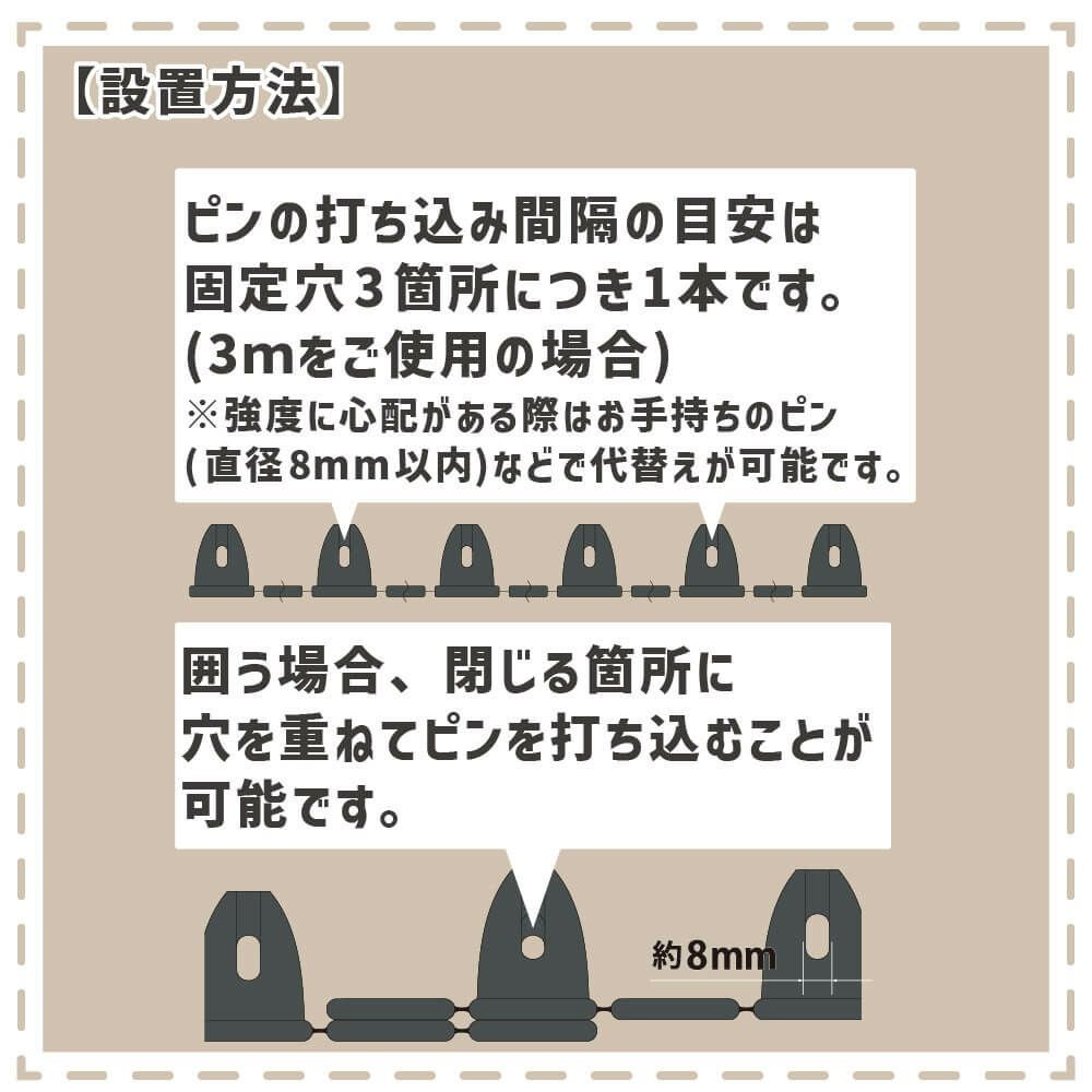 【カーメン君×daim コラボ】daim パパっと土留め君 高さ20cm×長さ3m 庭造り 花壇 造園 芝生 手入れ 間 仕切り ガーデニング 土留め 囲い フェンス DIY 家庭菜園 園芸 どどめ ドドメ