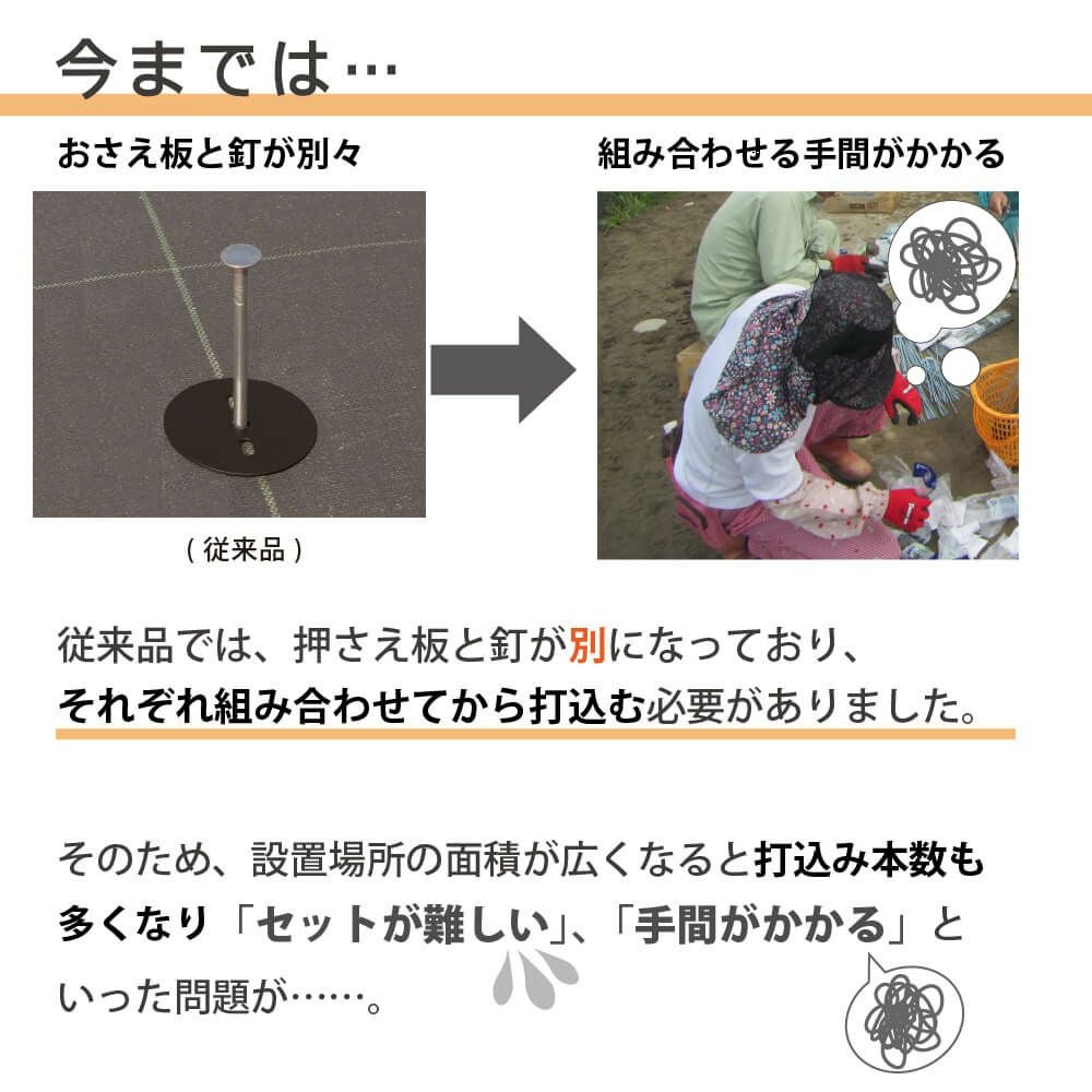 daim 防草シート押さえ 楽釘アンカー 長さ15cm 300本入