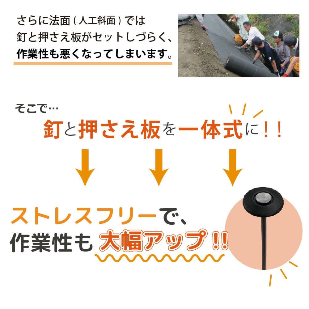 daim 防草シート押さえ 楽釘アンカー 長さ15cm 300本入