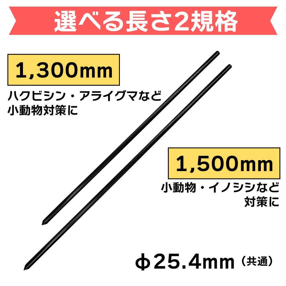 daim 防獣用FRPポール 直径25.4mm 150cm 20本入